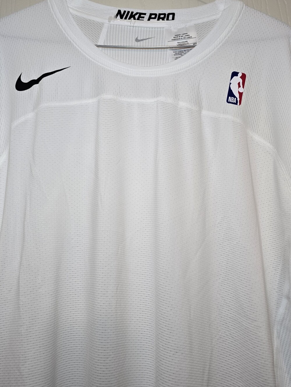Men's NBA Team/Player Issue Nike Pro HyperCool T-Shirt 880810-100 Sz 2XL-TALL,LT - Picture 2 of 7
